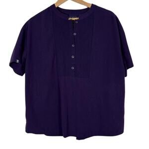 FIGS Eggplant Purple Pleated Scrub Top Size: Medium Style: TW2007